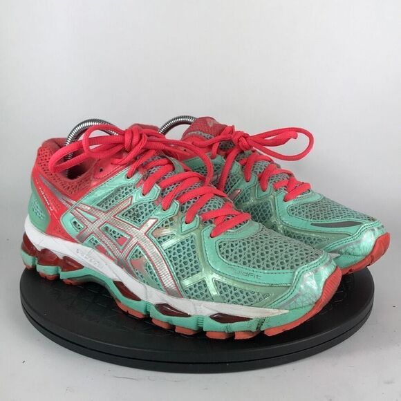 Asics Gel-Kayano 21 Mint Athletic Running Shoes T4H7N Women’s Size 10 - Picture 3 of 12